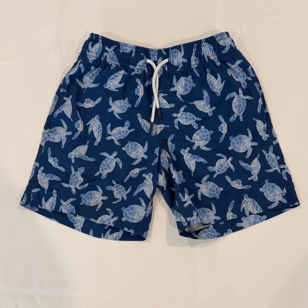 Southern Tide Navy Turtle Print Swim Trunks